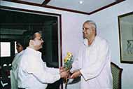 Congratulating BSP Founder Chairman Mr Kanshi Ram on his birthday while the then Chief Minister Ms Mayawati also present