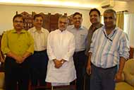 With Union Transport Minister Dr CP Joshi at his office with SIPRA officials, after oath taking ceremony