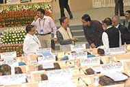 Discussing important issues with the officials at NDC meeting, Vigyan Bhawan Delhi while Gen Khanduri also present