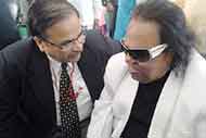 With famous Music Director Mr Ravindra Jain at Yash Bharti Program