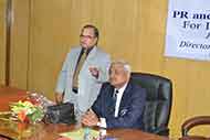 Addressing IPS Probationers at DGP HQ at Lucknow while DG Mr Sulkhan Singh IPS listening