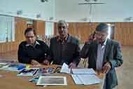 Facing a Tsumami of Photographs during UP IAS Week Photo Competition Judgement process at CSI Auditorium (RajBhawan) with Manoj Chabra (TOI), Pradip Bajpai & Prakash Rai of UPID.
