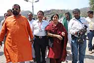 Accompanying Union Minister Ms Shushma Swaraj during her Haridwar visit